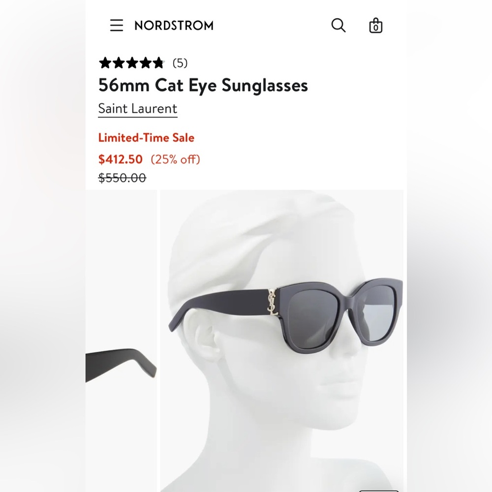 Yves Saint Laurent-Elegant Black Sunglasses with Case